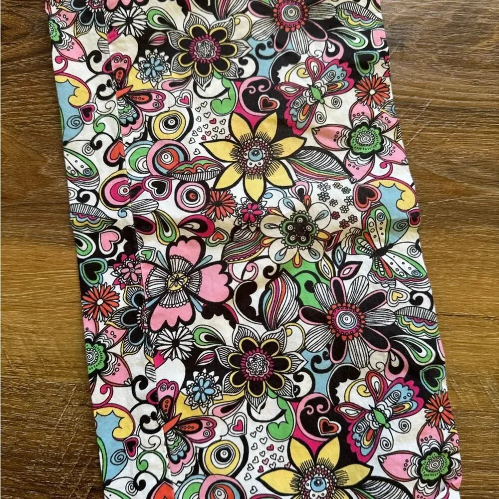 Old Navy Girls’ Flowered Pajama Pants Multi Elastic Waist Size L